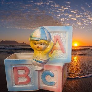 Vintage Musical Infant Planter Ruben Rock-a-bye Baby